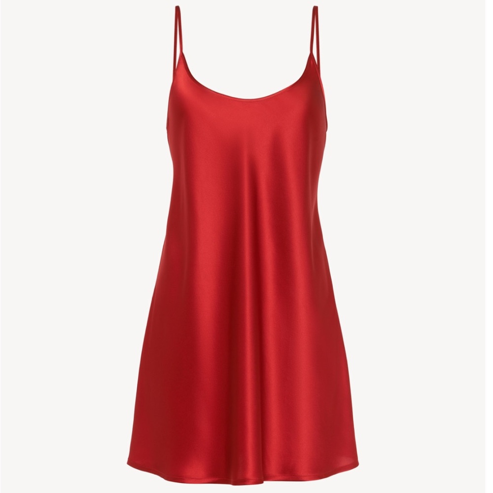 NWT La Perla Silk slip dress in garnet